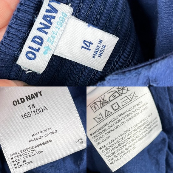 Old Navy Womens Size 14 Strapless Dress Navy Blue Eyelet Fit Flare Pleated - Picture 9 of 10